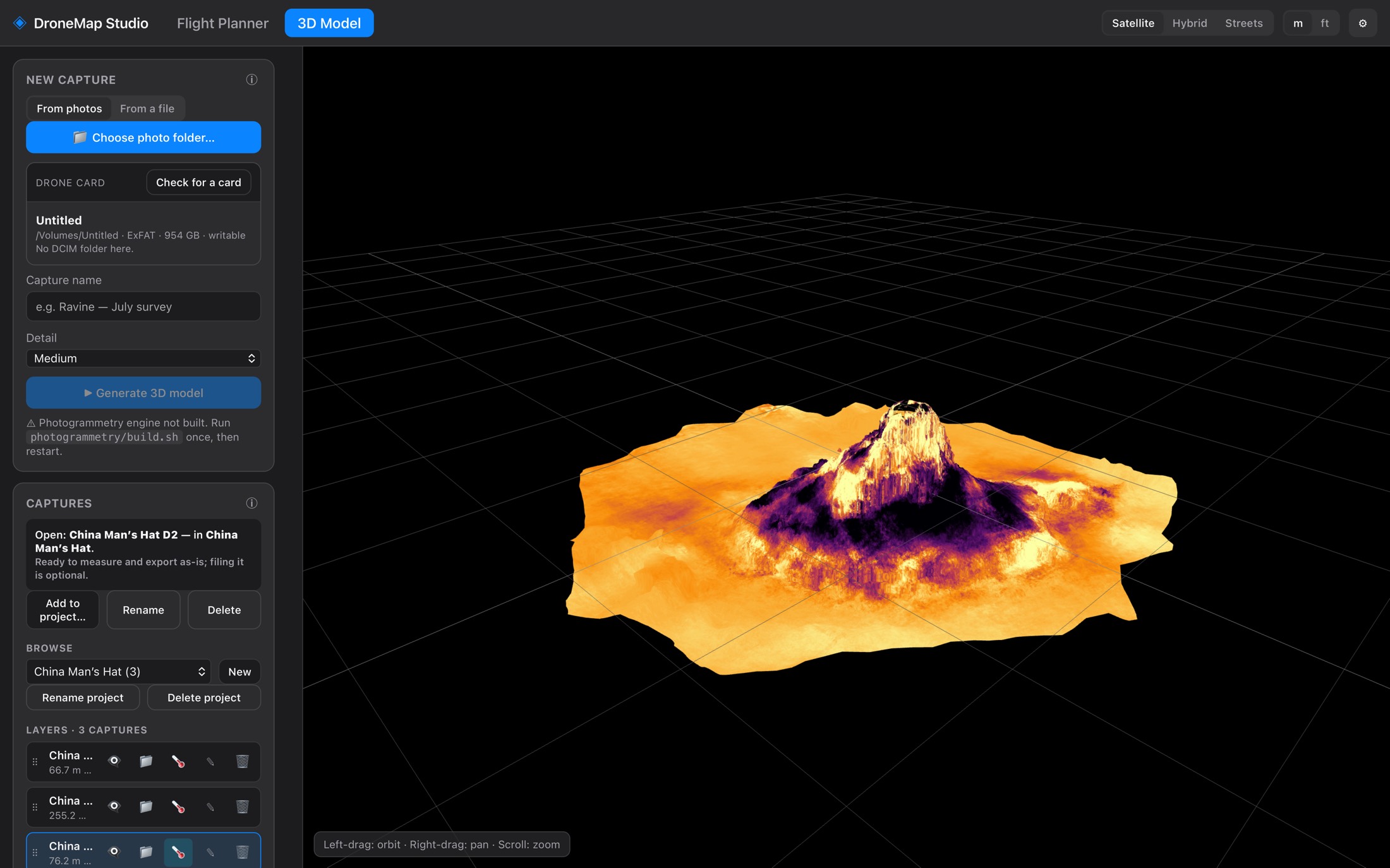 Thermal layer projected onto the 3D island model